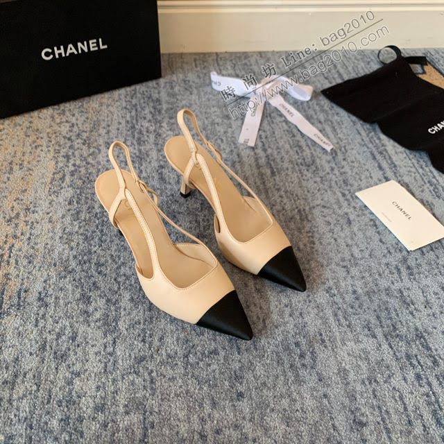 Chanel女鞋 香奈兒2020Cruise新款 小香單鞋 Chanel羊皮高跟涼鞋  naq1117